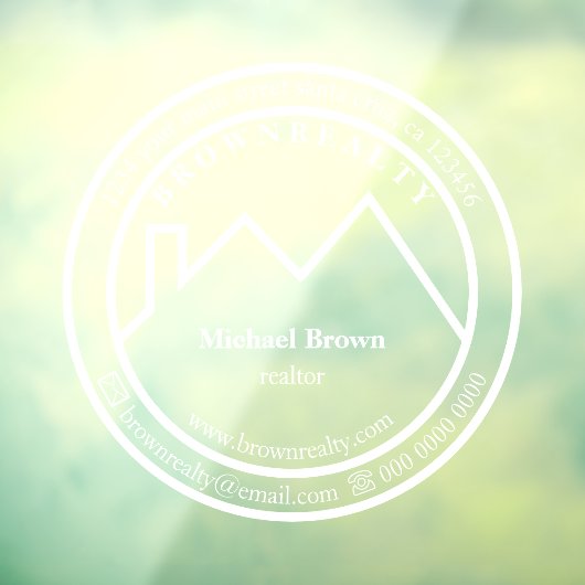 住宅屋根不動産エージェントのロゴ ウィンドウサイン (シート3)