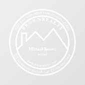 住宅屋根不動産エージェントロゴ ウィンドウサイン (シート)