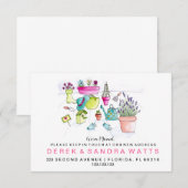 住宅庭師を移動した住所カードの変更 案内状 (正面/裏面)