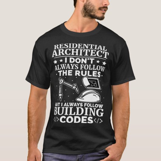 住宅建築士I常時後を追建物コード Tシャツ (正面)