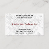 住宅建築業者の建築の建築家の名刺 名刺 (裏面)