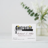 住宅建築業者の建築業者修理人 名刺 (スタンド正面)