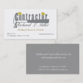 住宅建築業者の建築 名刺 (正面/裏面)