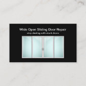 住宅引違いドアと修理名刺 名刺 (正面)