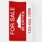 住宅所有者による販売用ホーム 横断幕 (縦)