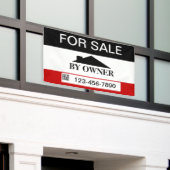 住宅所有者による販売用ホーム 横断幕 (ビルの外側)