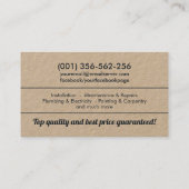 住宅改修サービス 名刺 (裏面)