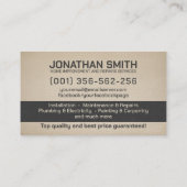 住宅改修サービス 名刺 (裏面)