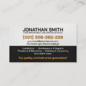 住宅改修サービス 名刺 (裏面)