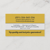 住宅改修サービス 名刺 (裏面)