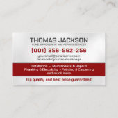 住宅改修サービス 名刺 (裏面)