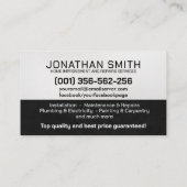 住宅改修サービス 名刺 (裏面)