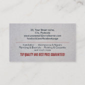 住宅改修サービス 名刺 (裏面)