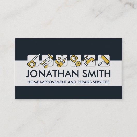 住宅改修・修理サービスのビジネスカー 名刺 (正面)