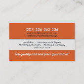 住宅改修・修理サービス 名刺 (裏面)