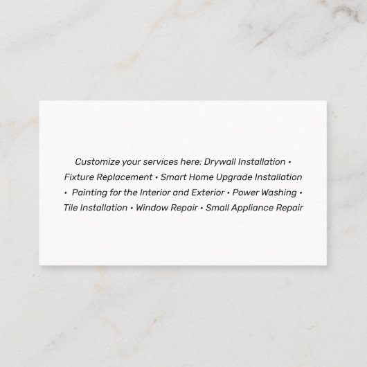 住宅改良事業素朴C 名刺 (裏面)