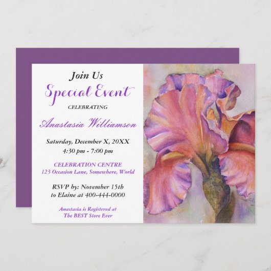 住宅暖房パーティーイベント招待状 招待状 (正面/裏面)