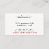 住宅検査監督者名刺 名刺 (裏面)