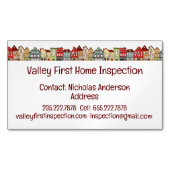 住宅検査許可住宅検査官 マグネット名刺 (正面)