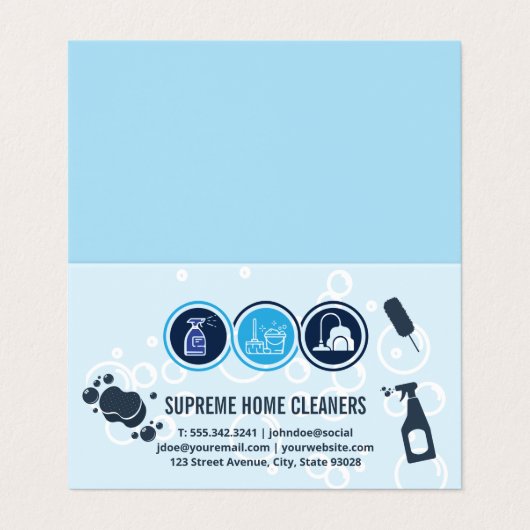 住宅清掃アイコン |クリーナーツール 名刺 (外部フラット)