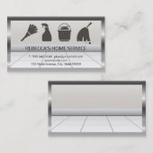 住宅清掃アイコン | 床 名刺 (正面/裏面)