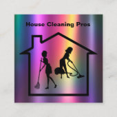 住宅清掃カラフルサービスの名刺 スクエア名刺 (正面)