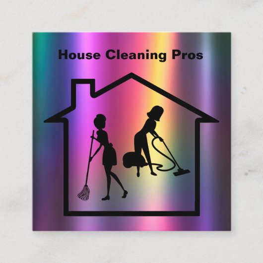 住宅清掃カラフルサービスの名刺 スクエア名刺 (正面)