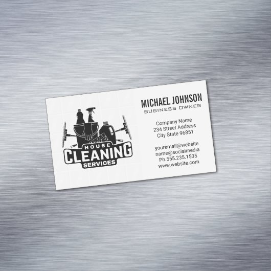 住宅清掃サービスと用品 マグネット名刺 (インサイチュ)