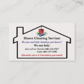 住宅清掃サービスの名刺テンプレート 名刺 (正面)