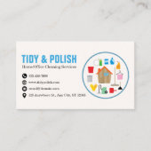 住宅清掃サービスの名刺テンプレート 名刺 (正面)