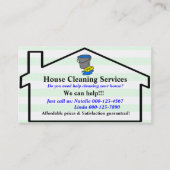 住宅清掃サービスの名刺テンプレート 名刺 (正面)