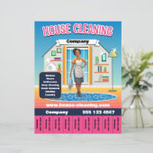 住宅清掃サービステンプレートピンク (スタンド正面)