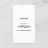 住宅清掃サービスホログラフィックメイドモップ 名刺 (裏面)