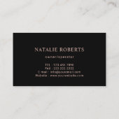 住宅清掃サービスモダンバラ金ゴールド乾燥機 名刺 (裏面)