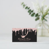 住宅清掃サービスモダンバラ金ゴールド乾燥機 名刺 (スタンド正面)