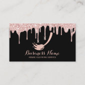 住宅清掃サービスモダンバラ金ゴールド乾燥機 名刺 (正面)