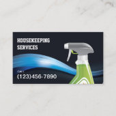 住宅清掃サービスモダンブルーウェーブ 名刺 (正面)