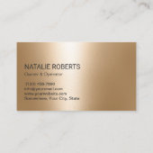 住宅清掃サービスモダン金ゴールド清掃用品 名刺 (裏面)