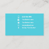 住宅清掃サービス名刺 名刺 (裏面)