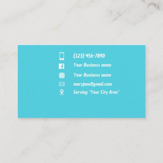 住宅清掃サービス名刺 名刺 (裏面)