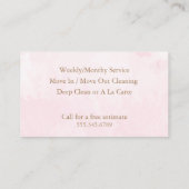 住宅清掃サービス名刺 名刺 (裏面)