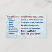 住宅清掃サービス名刺 名刺 (裏面)