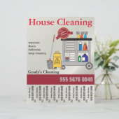 住宅清掃サービス小規模企業フライヤー (スタンド正面)