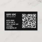 住宅清掃サービス手描きドードルQRコード 名刺 (裏面)