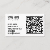 住宅清掃サービス手描きドードルQRコード 名刺 (裏面)