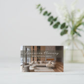 住宅清掃サービス清掃サービス清掃サービスモダン清掃 名刺 (スタンド正面)