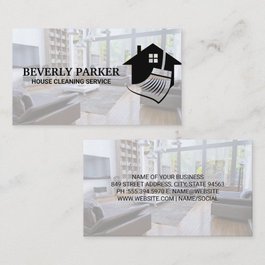 住宅清掃サービス |インテリアリビング 名刺 (正面/裏面)