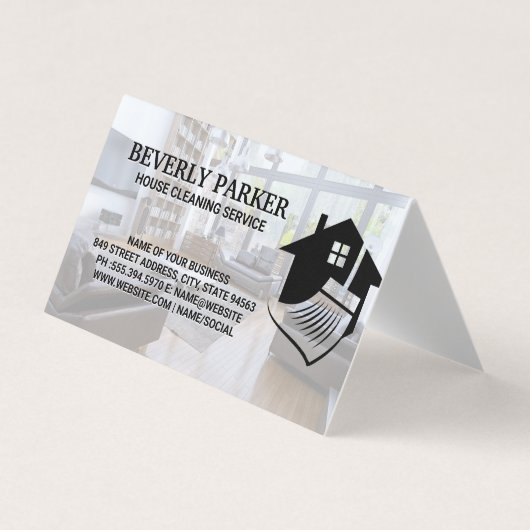 住宅清掃サービス |インテリアリビング 名刺 (正面)