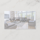 住宅清掃サービス |ホームの背景の消去 名刺 (裏面)