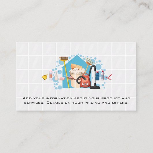 住宅清掃サービス | メイド用品 名刺 (裏面)